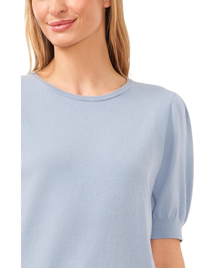 Double Flutter Short Sleeves Hidden Placket Blouse Product Image