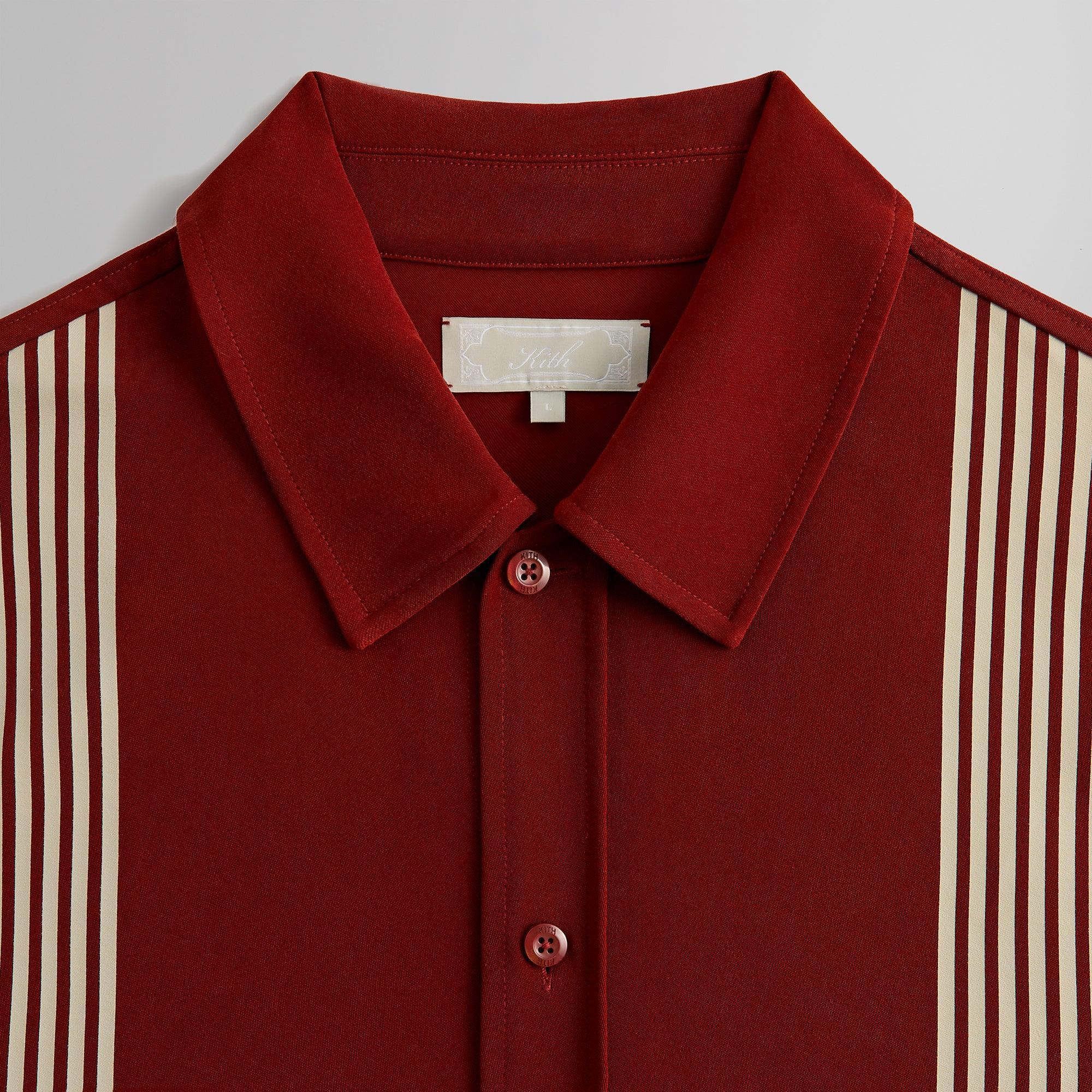 Kith Sueded Sateen Boxy Collared Overshirt - Almandine Male Product Image