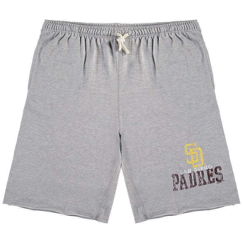 Men's Heathered Gray San Diego Padres Big & Tall French Terry Shorts, Size: 4XB, Grey Product Image