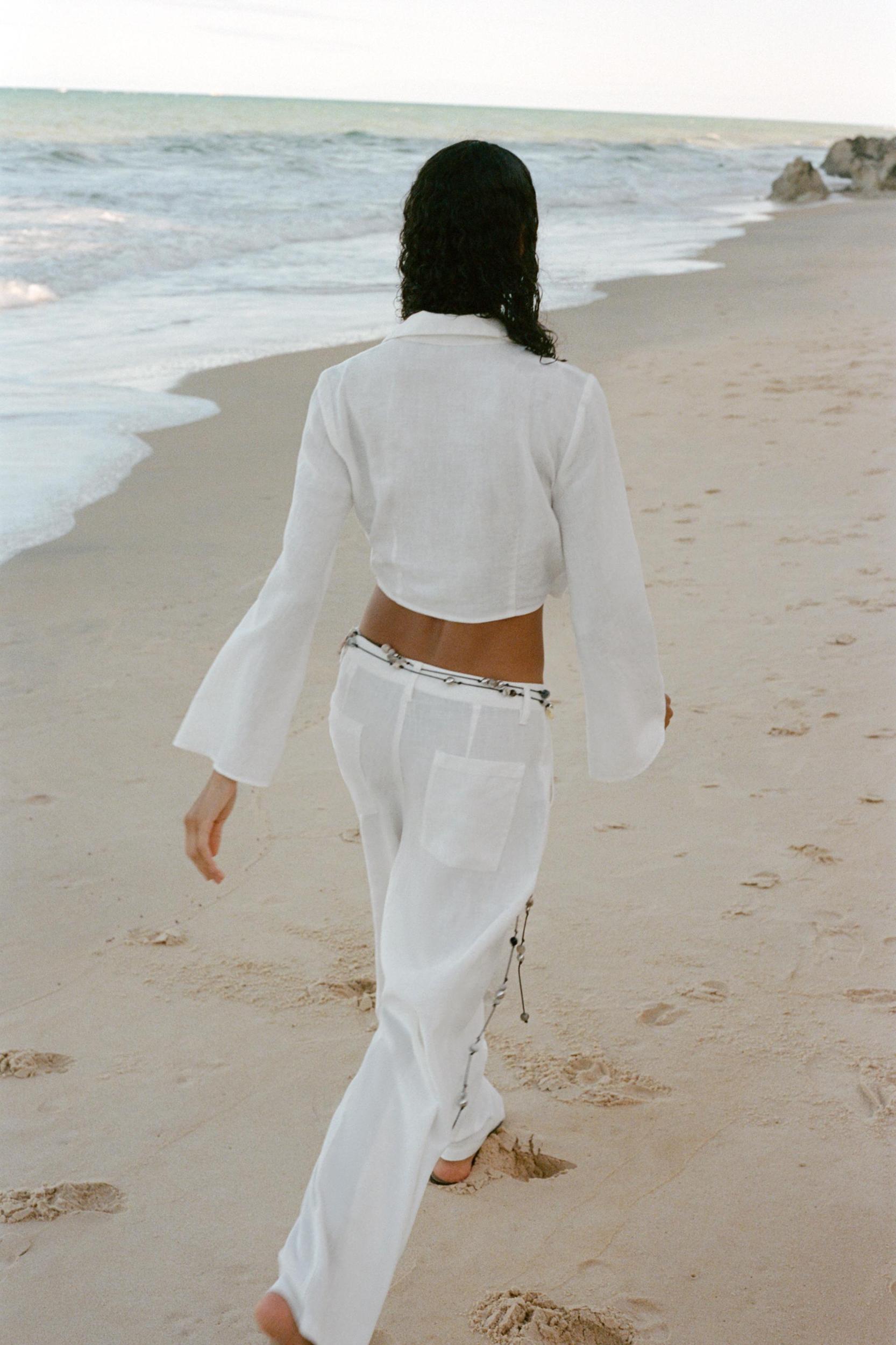 PLEATED RAMIE PANTS Product Image