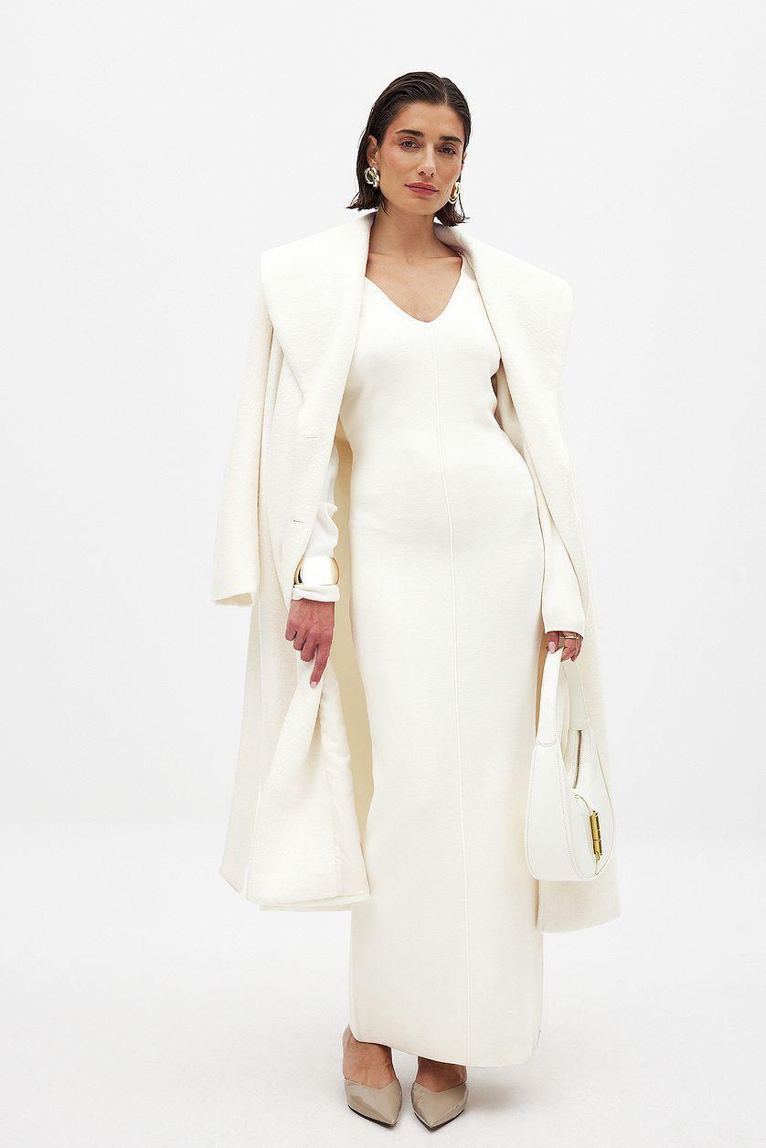 Knitted V-Neck Maxi Dress Product Image