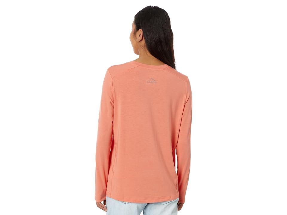 L.L.Bean Tropicwear Comfort Crew Long Sleeve (Pale Turquoise) Women's Clothing Product Image