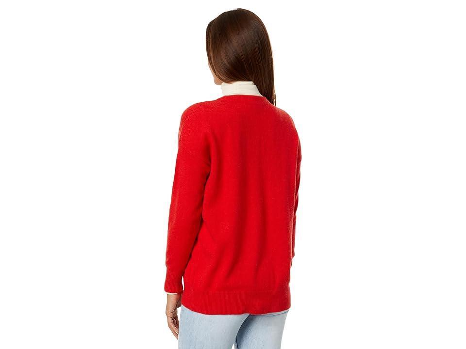Madewell V-Neck Relaxed Cardigan (Poppy) Women's Sweater Product Image