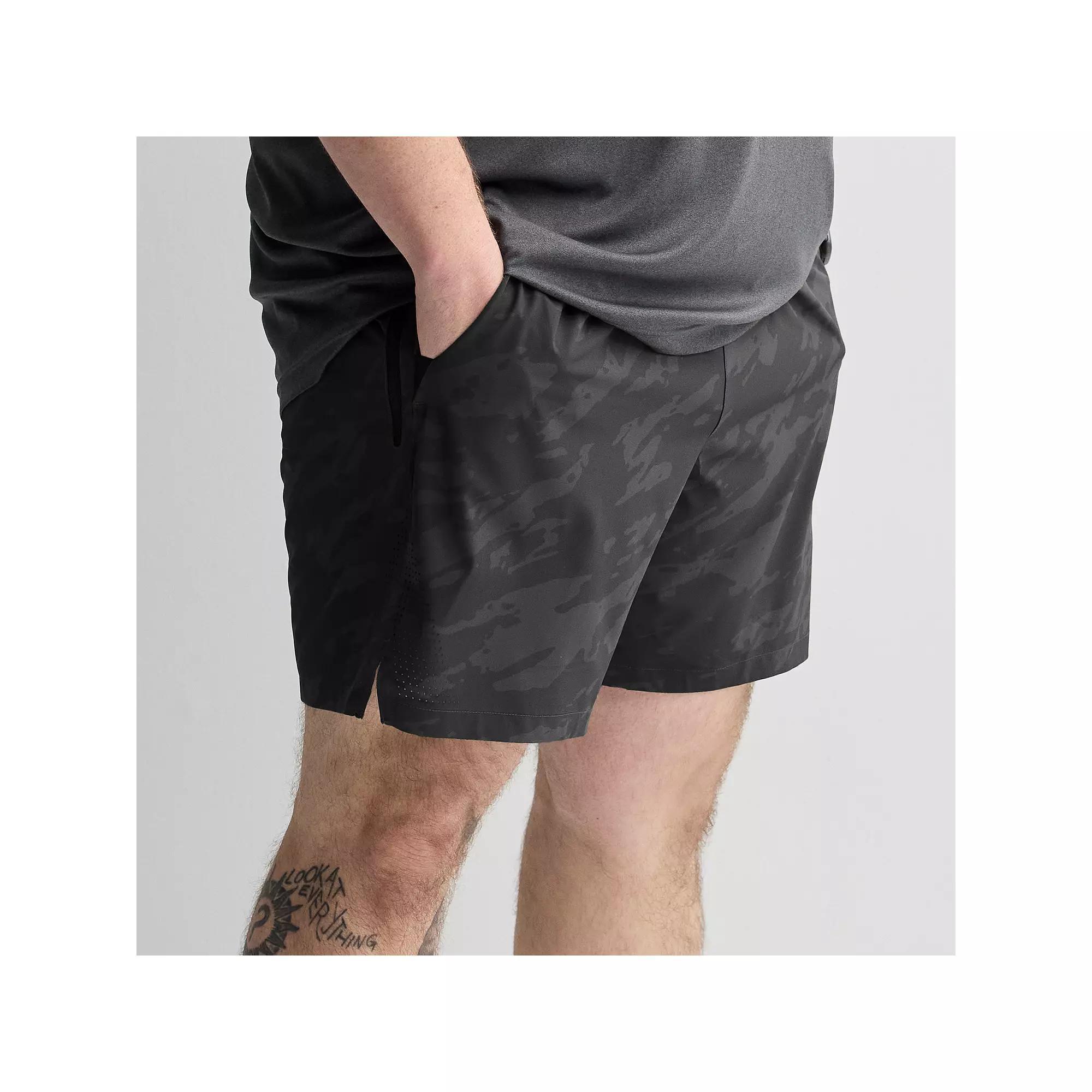 Big & Tall Tek Gear Trainer Shorts, Men's, Size: 3XB, Black Camo Product Image
