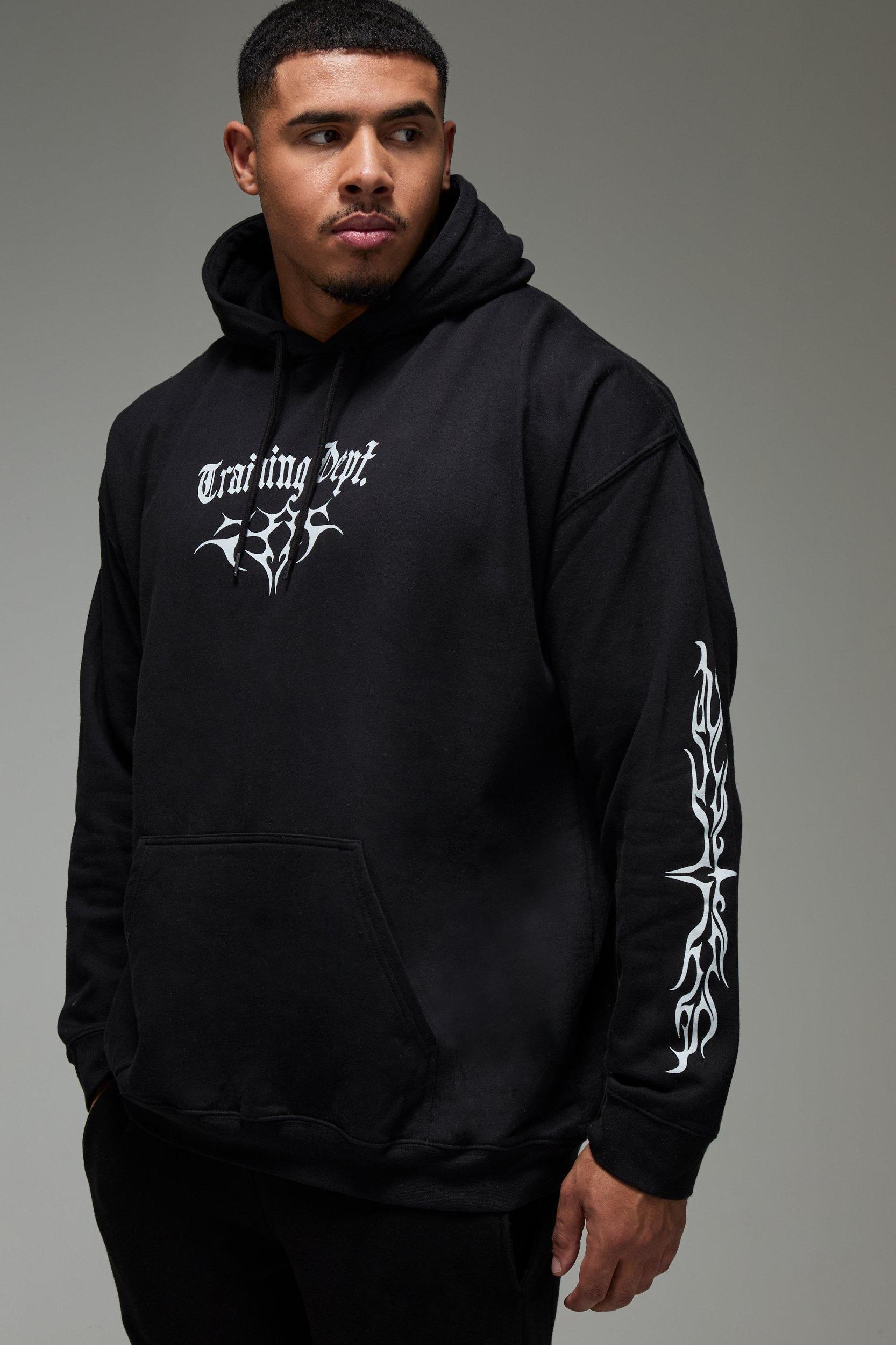 Man Active Training Dept Oversized Hoodie | boohooMAN USA Product Image