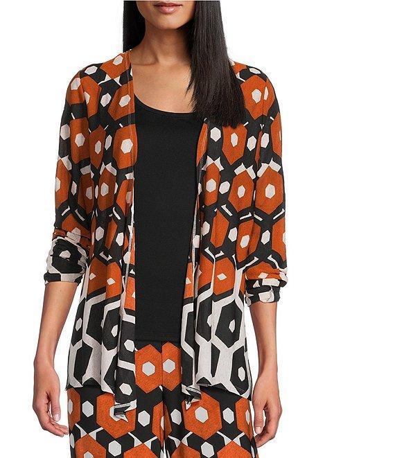 Investments Soft Separates Light Honeycomb Border Long Sleeve Coordinating Topper Product Image