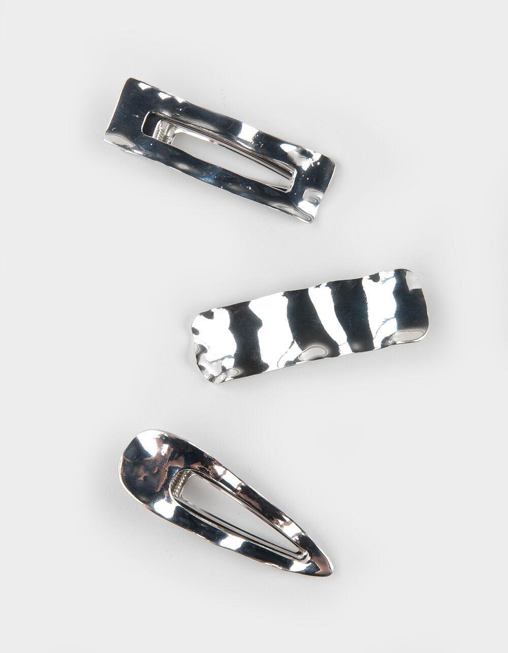 FULL TILT 3 Pack Oversized Hair Pins - SILVER Product Image