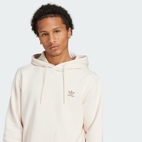 adidas Trefoil Essentials Hoodie Wonder White M Mens Product Image