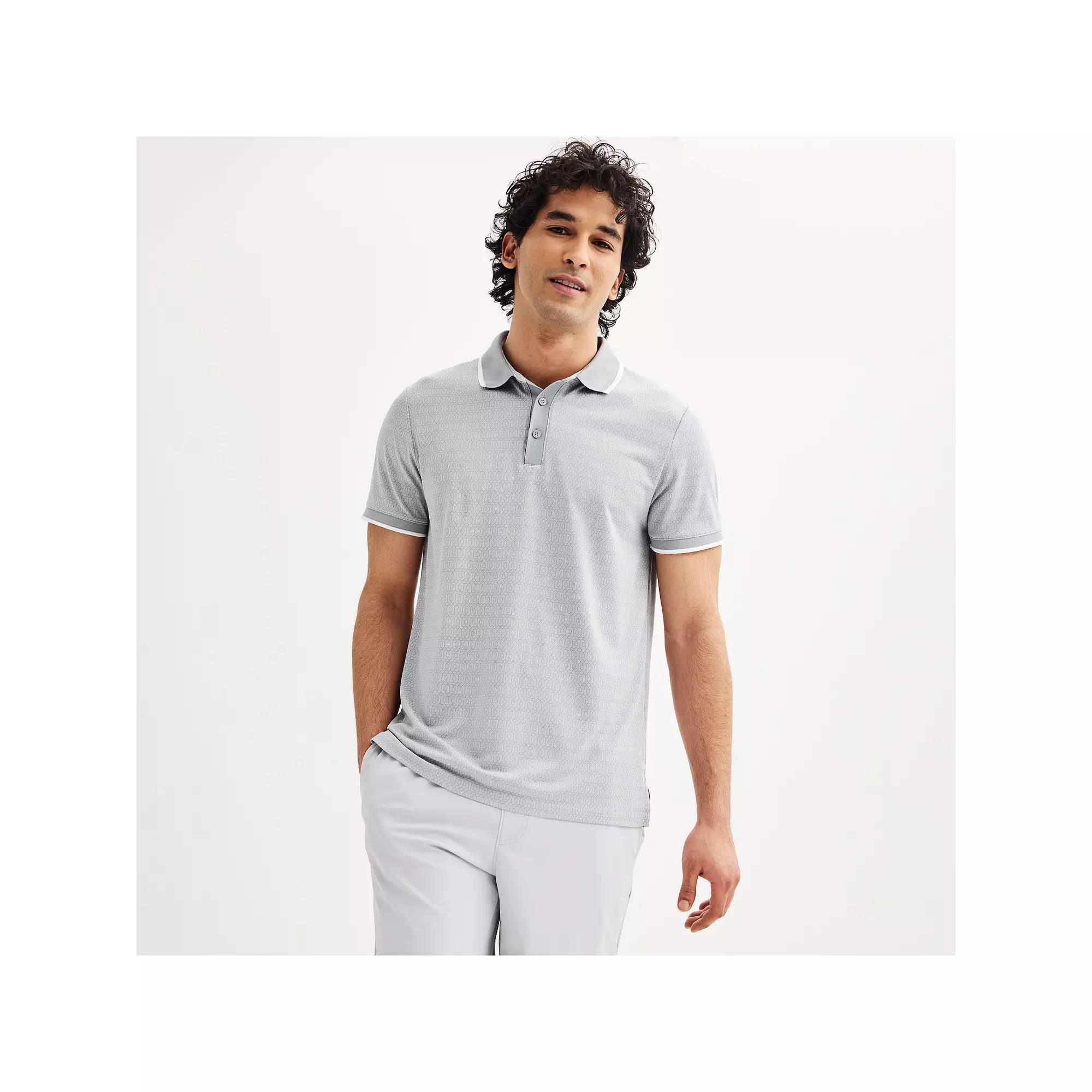 Men's FLX Tipped Commuter Polo, Size: XL, Gray Product Image