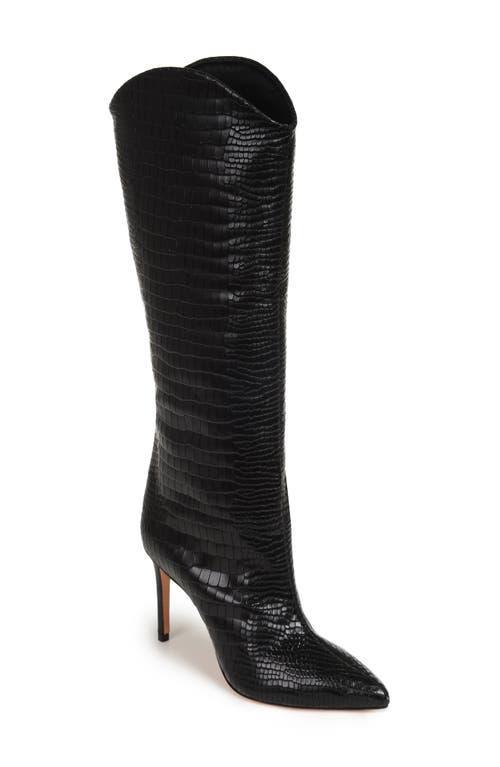 Maryana Snake-Print Leather Knee Boots Product Image