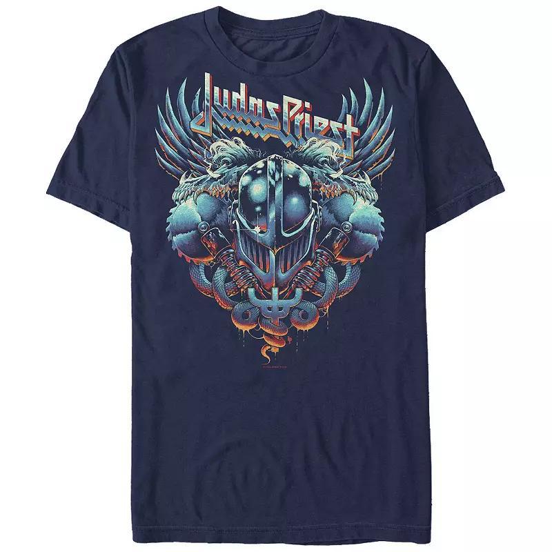 Men's Judas Priest Art Graphic Tee, Size: Medium, Blue Product Image