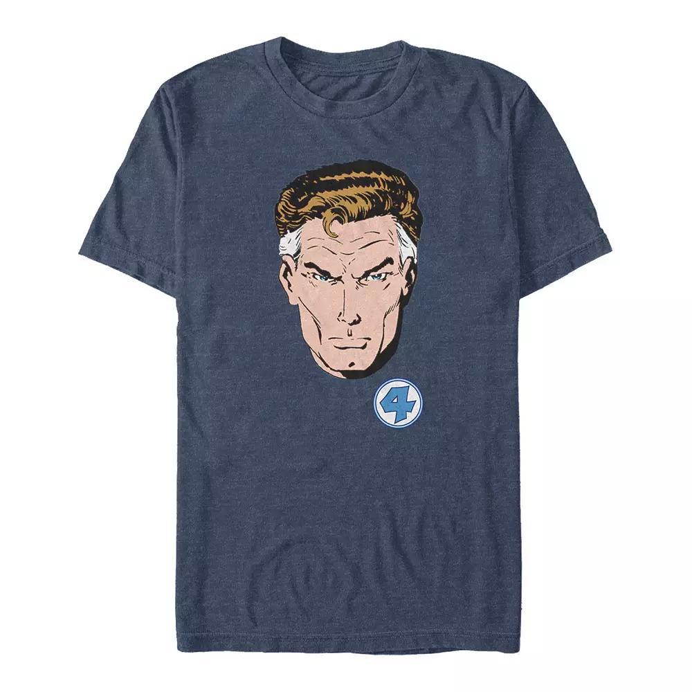 Big & Tall Marvel Fantastic Four Mr. Fantastic Face Graphic Tee, Men's, Size: 3XB, Navy Grey Product Image