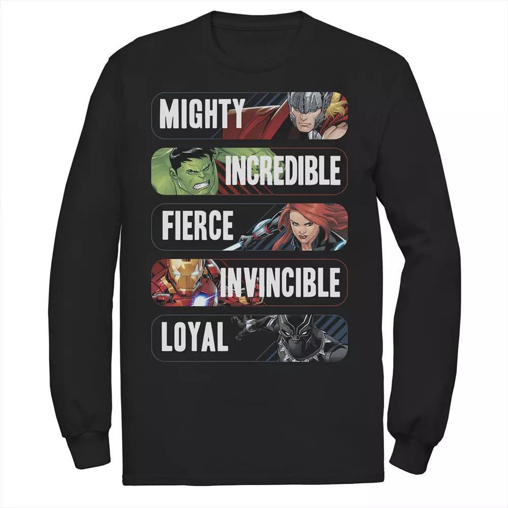 Men's Marvel Avengers Inspirational Group Shot Tee, Size: Large, Black Product Image