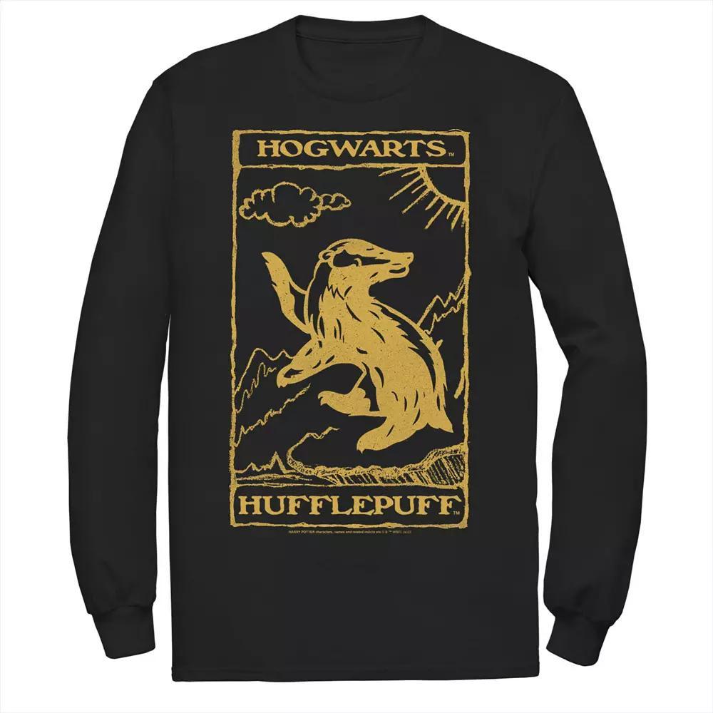 Men's Harry Potter Hufflepuff Vintage Poster Tee, Size: Medium, Black Product Image