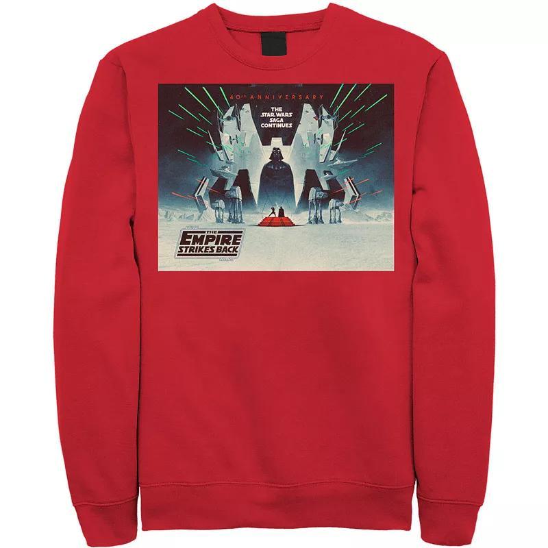 Men's Star Wars: The Empire Strikes Back 40th Anniversary Poster Sweatshirt, Size: Small, Red Product Image