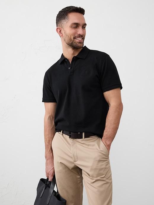 Cotton Monogram Pique Polo Product Image