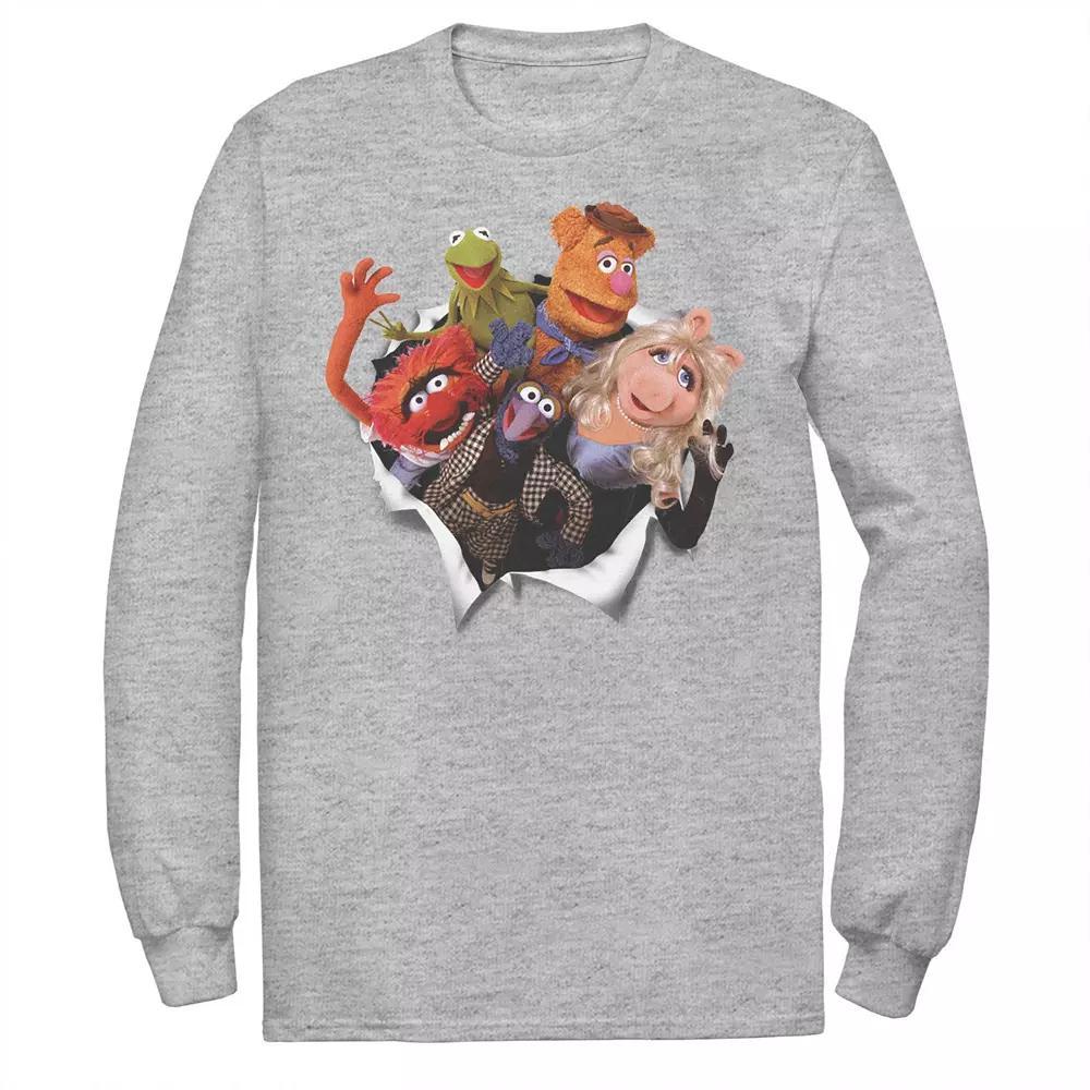 Disney's The Muppets Group Shot Breakthrough Men's Tee, Size: Large, Athletic Grey Product Image