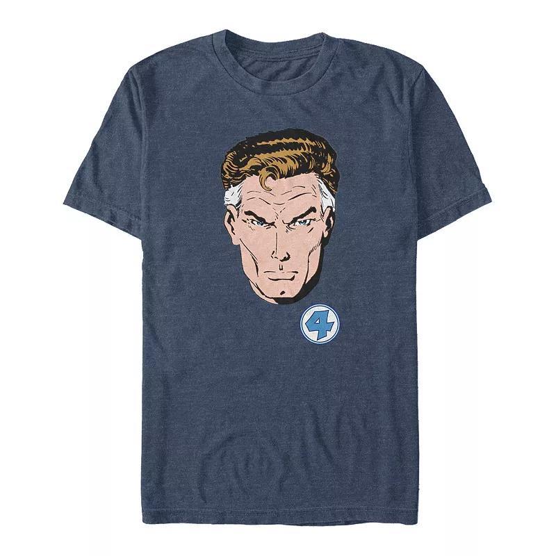 Big & Tall Marvel Fantastic Four Mr. Fantastic Face Graphic Tee, Men's, Size: 3XB, Navy Grey Product Image