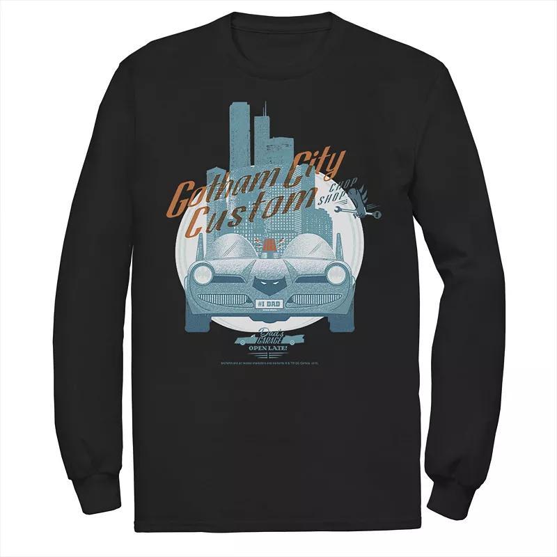 Men's DC Comics Batman Gotham City Customs Shop Poster Tee, Size: Medium, Black Product Image