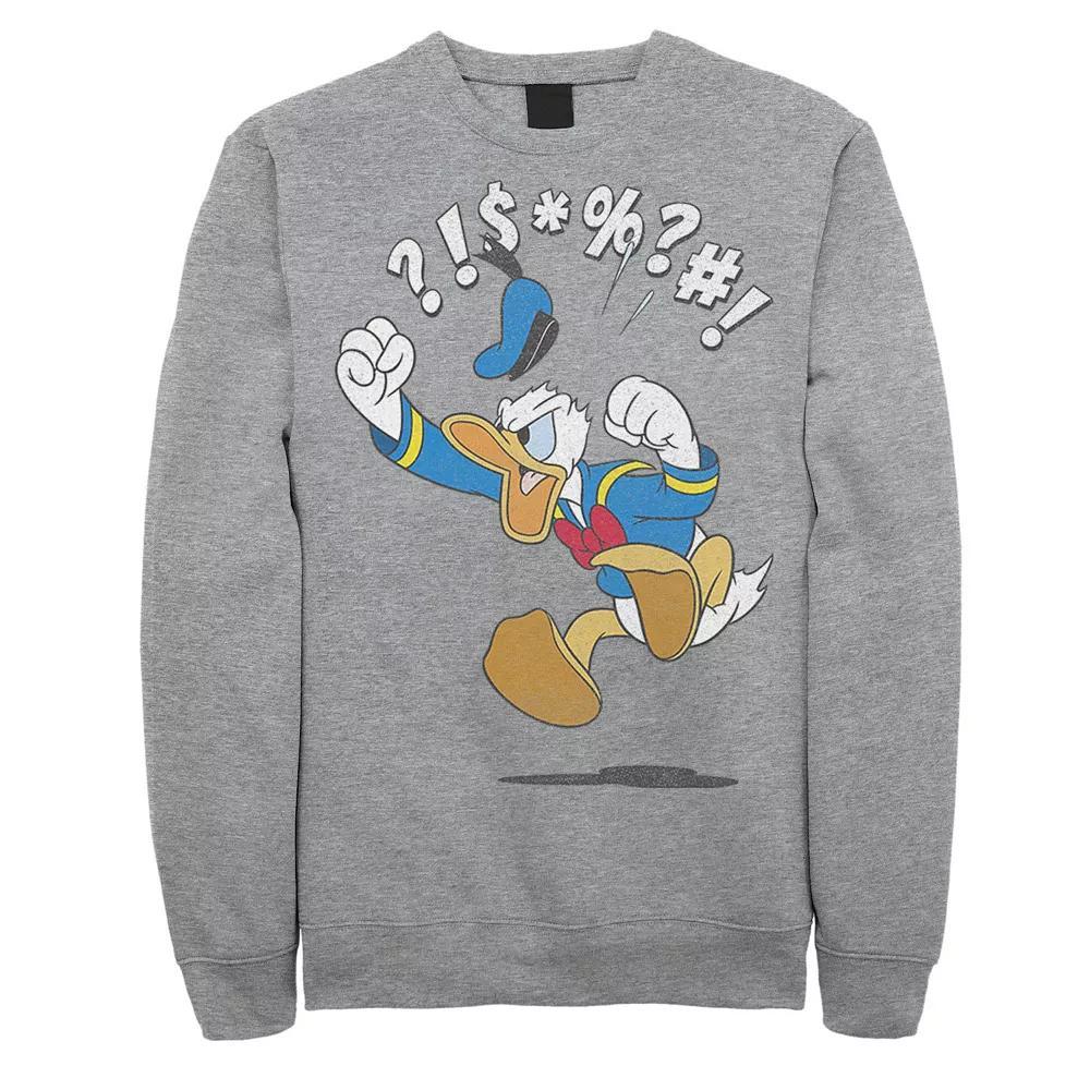 Disney's Mickey & Friends Donald Duck Men's Angry Jump Sweatshirt, Size: Large, Athletic Grey Product Image