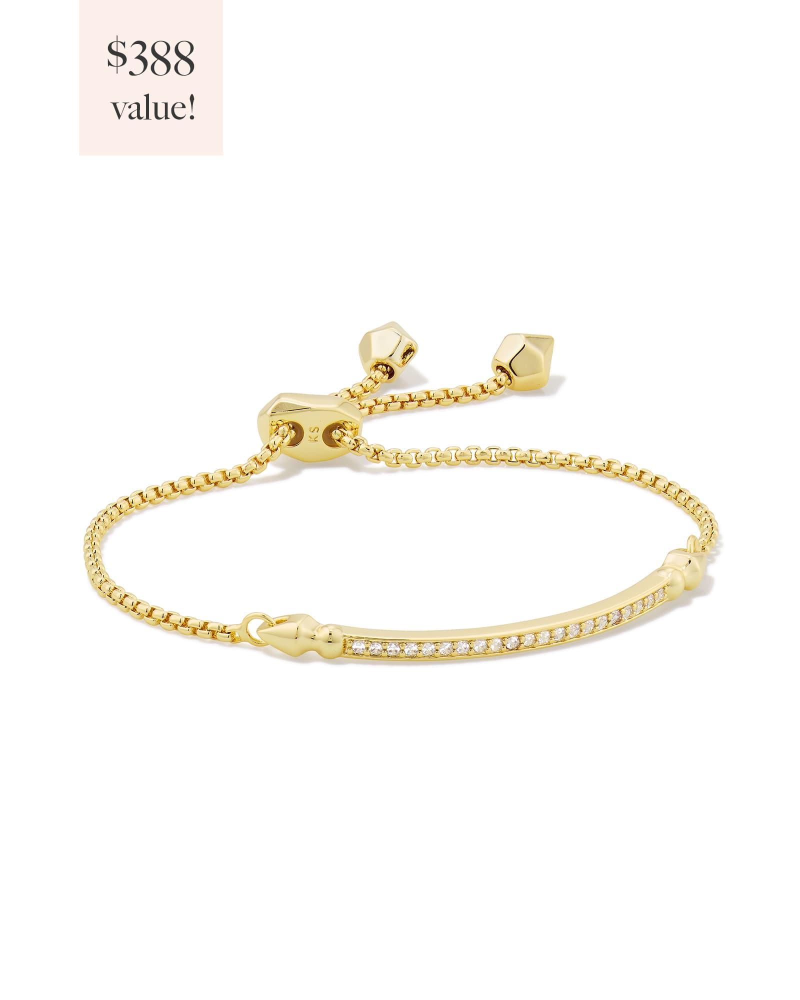 Abbie Gold Pave Frame Drop Earrings in Ivory Mother-of-Pearl Product Image