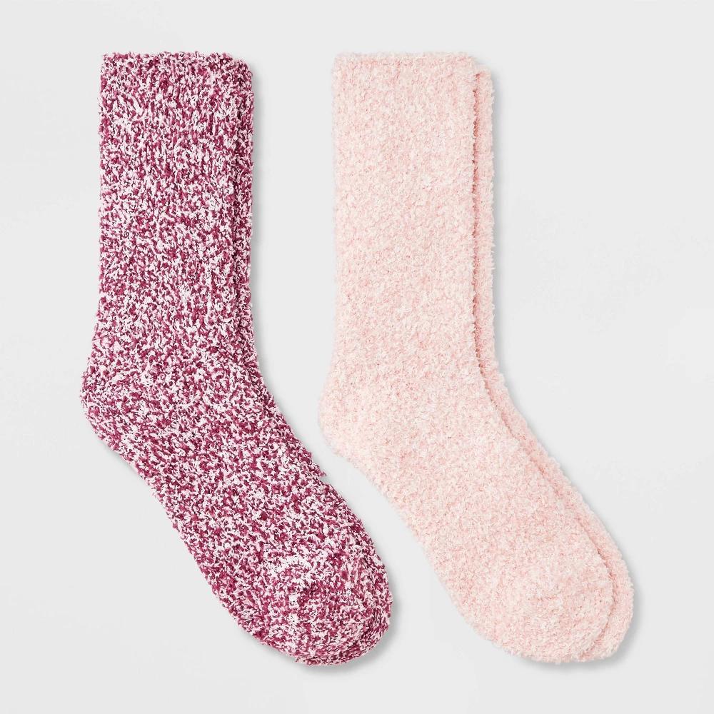 Women's Marled 2pk Cozy Crew Socks - Auden™ 4-10: Recycled Polyester, Knit, Tagless Product Image