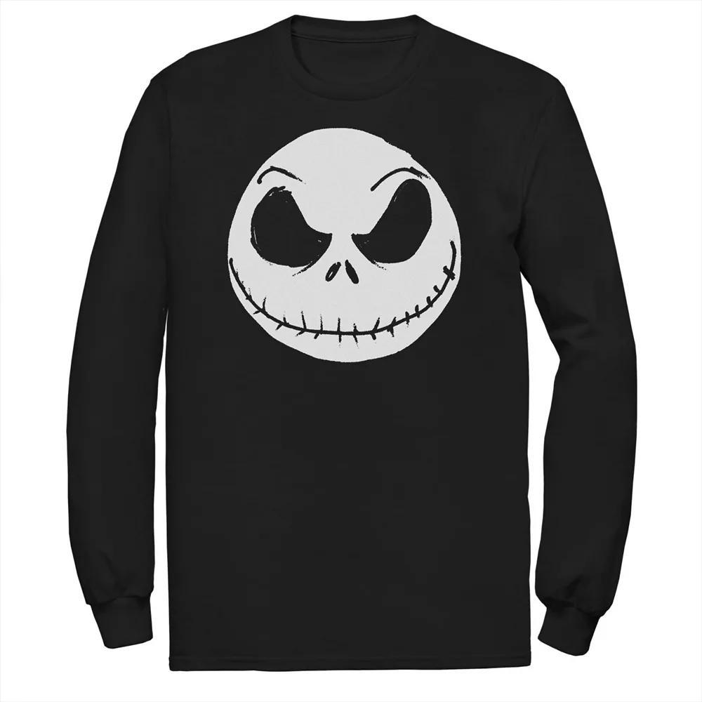 Disney's The Nightmare Before Christmas Big & Tall Jack Skellington Face Long Sleeve Graphic Tee, Men's, Size: 5XL, Black Product Image