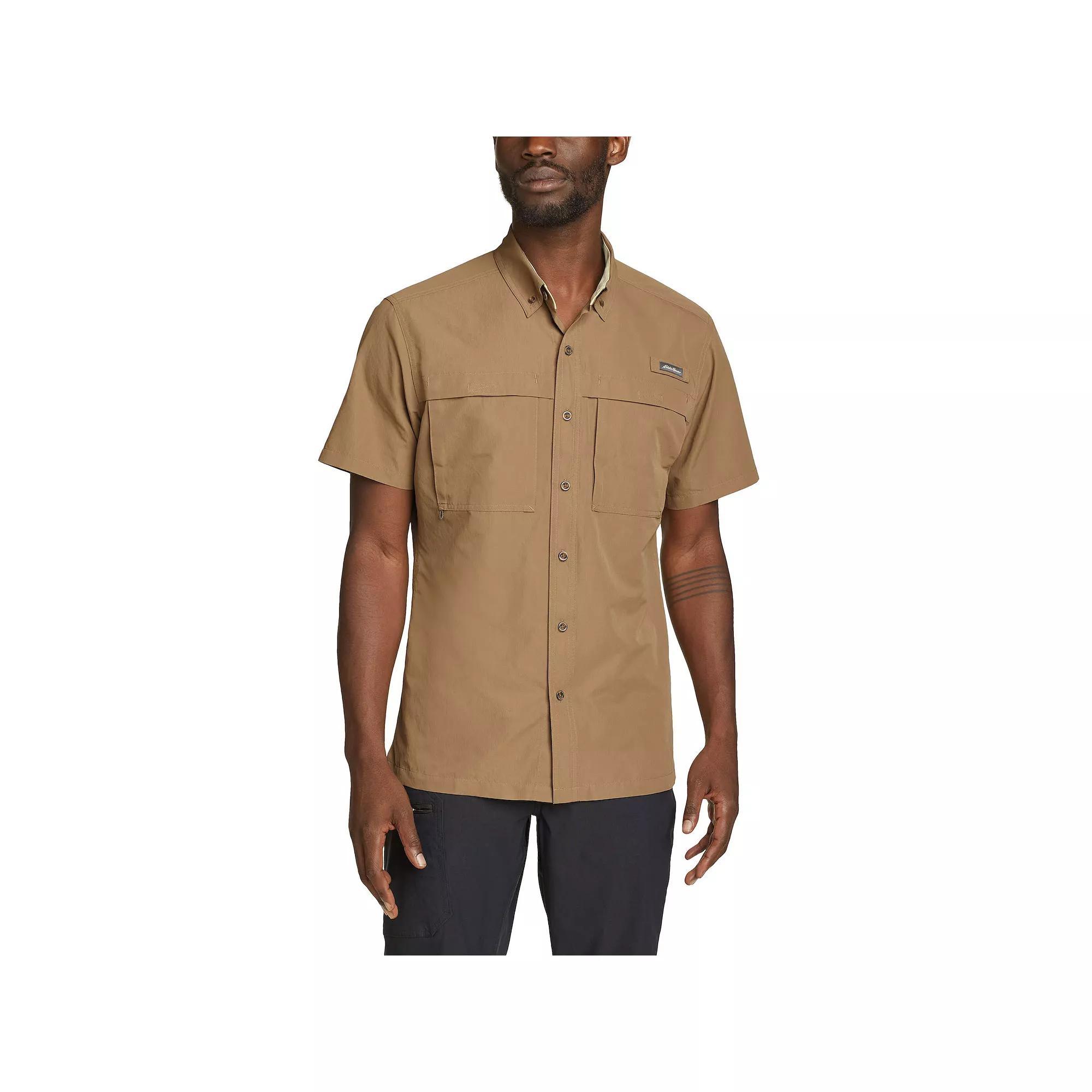 Big & Tall Eddie Bauer Ripstop Guide Short Sleeve Button Down Shirt, Men's, Size: XL Tall, Dusty Pink Product Image