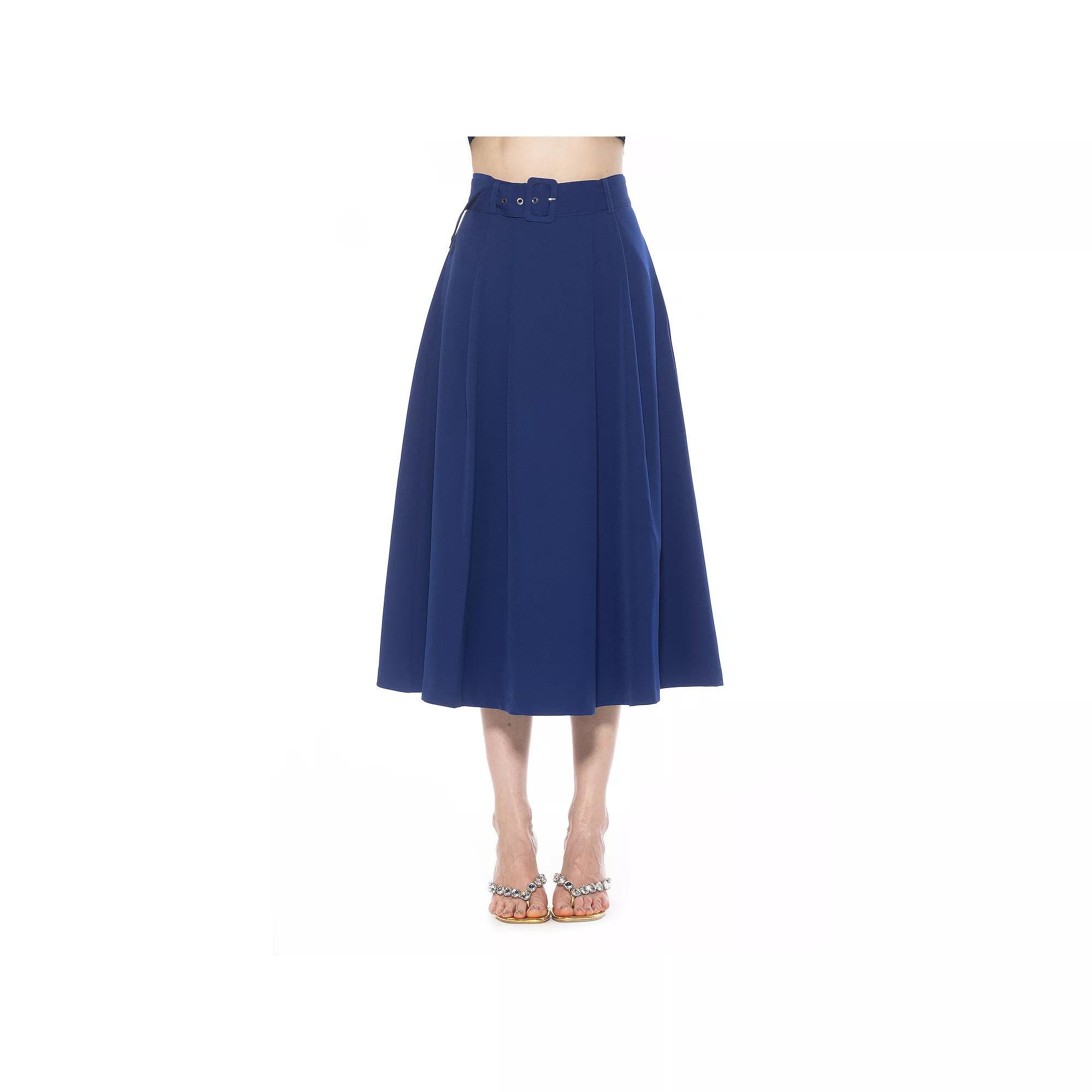Women's ALEXIA ADMOR Eline Twill A-Line Skirt with Removable Belt, Size: 10, Red Product Image