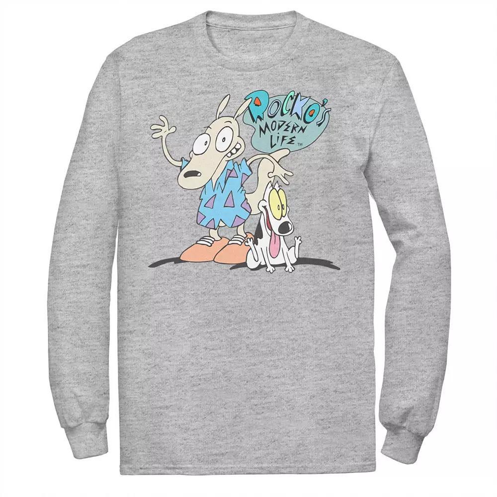 Men's Nickelodeon Rocko's Modern Life Show Intro Tee, Size: XL, Athletic Grey Product Image