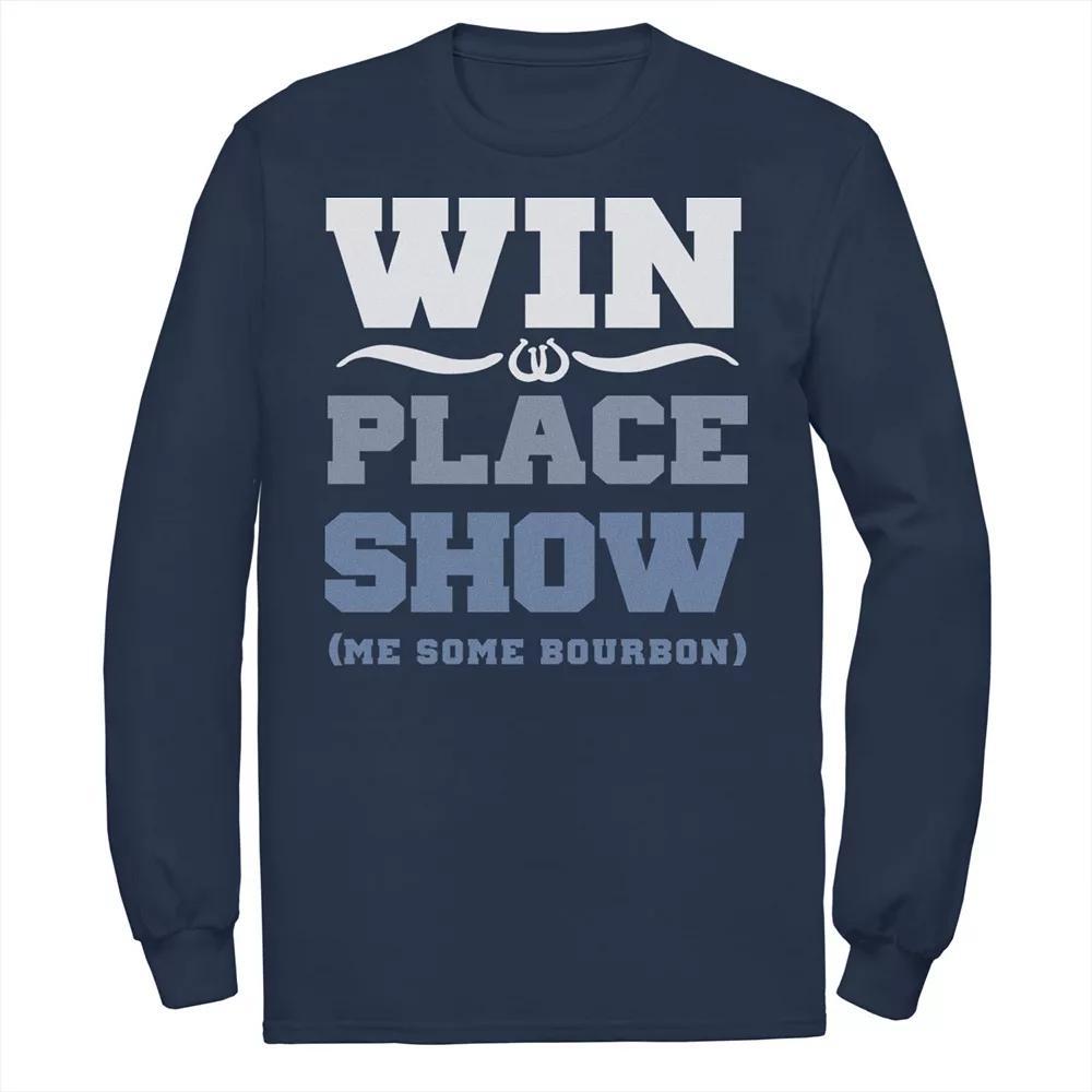 Men's Show Me Burbon Long Sleeve Graphic Tee, Size: Large, Blue Product Image