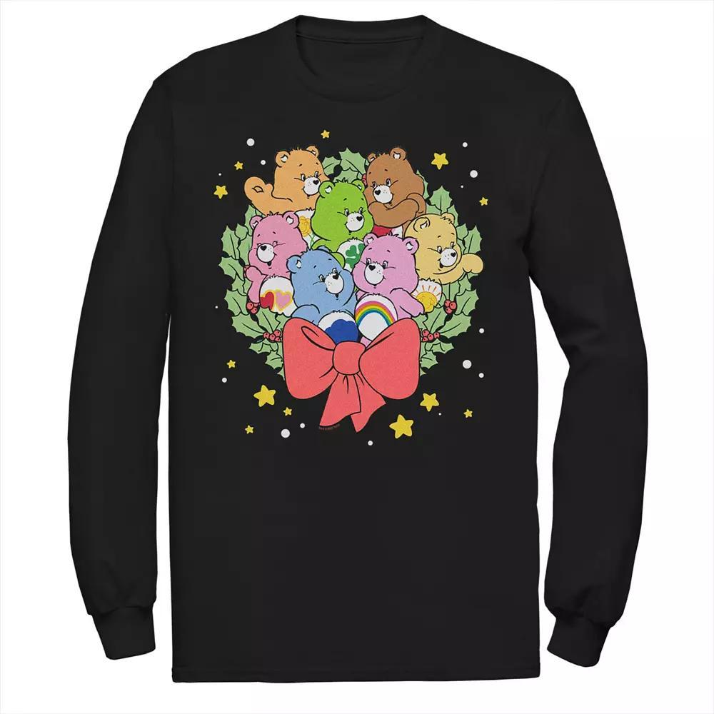 Big & Tall Care Bear Christmas Wreath Little Stars Tee, Men's, Size: 4XL, Black Product Image