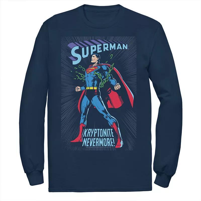 Men's DC Comics Superman In Chains Vintage Poster Tee, Size: Large, Blue Product Image