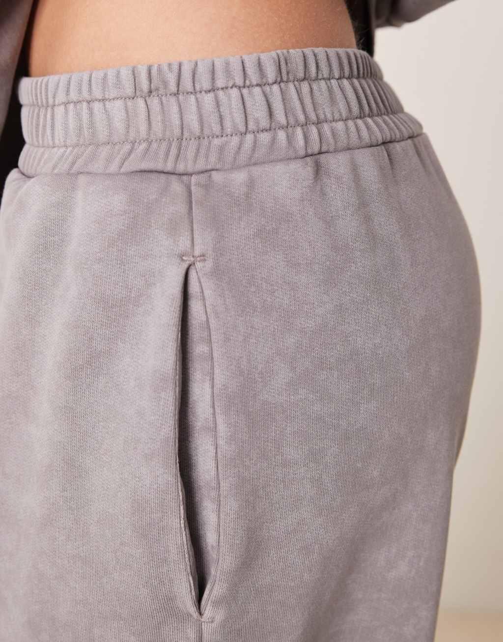 ASOS DESIGN barrel leg sweatpants in washed gray Product Image