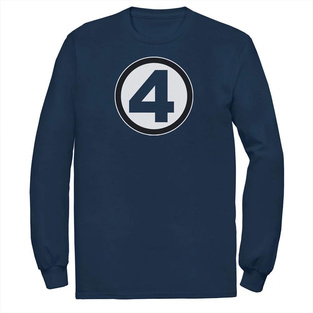 Men's Marvel Fantastic Four Bold Center Chest Logo Tee, Size: Small, Blue Product Image