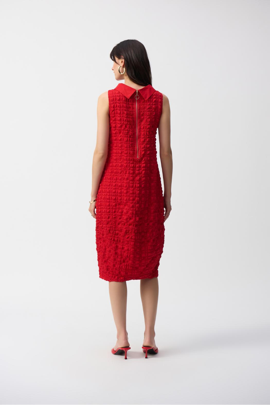 Textured Woven Sleeveless Cocoon Dress Product Image