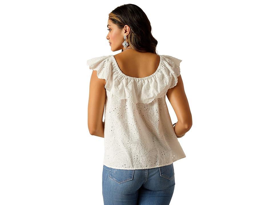 Ariat Coquette Top (Cloud Dancer) Women's Clothing Product Image