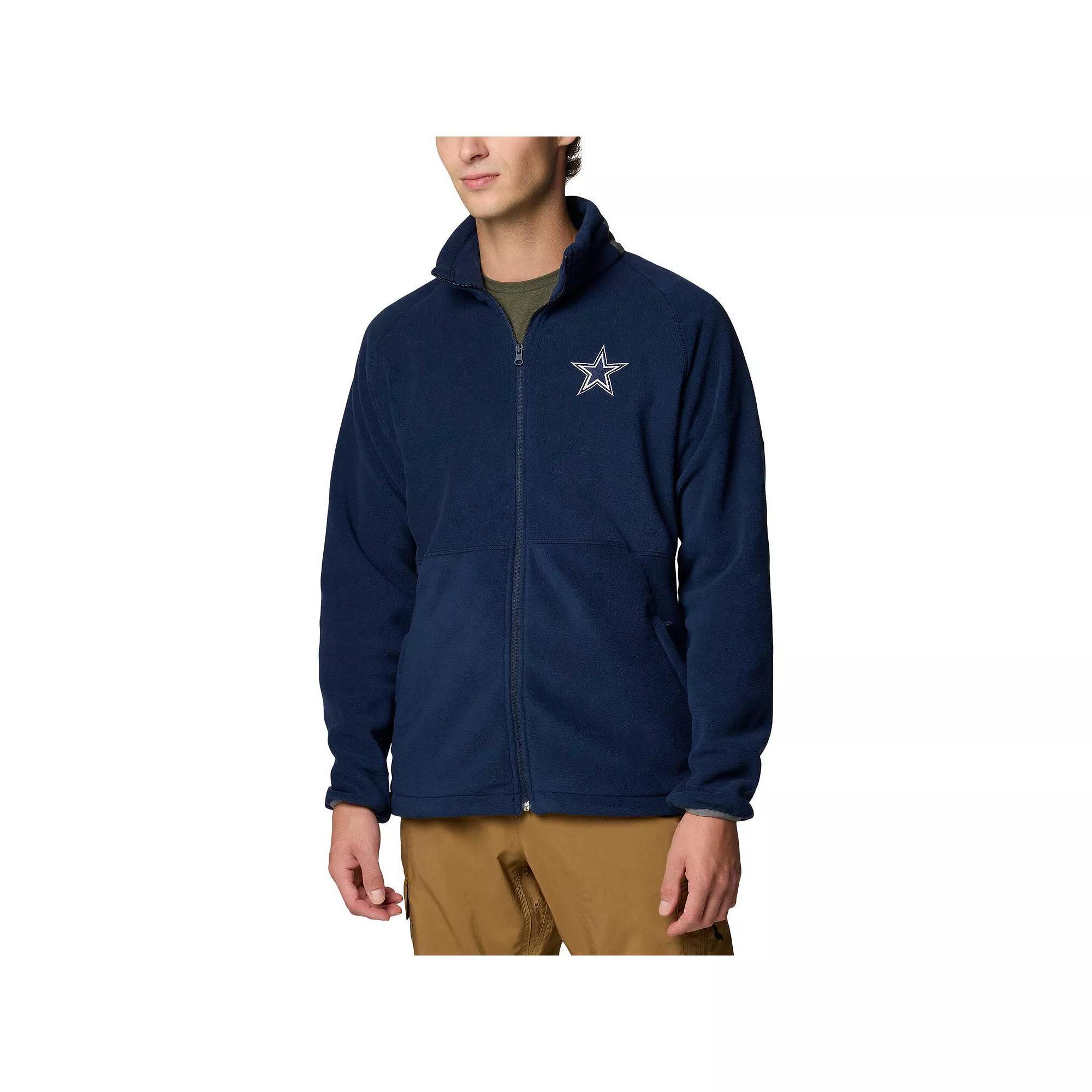 Men's Columbia Navy Dallas Cowboys Big & Tall Flanker IV Fleece Full-Zip Jacket, Size: 2XB, Blue Product Image