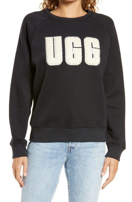 UGG Madeline Fuzzy Logo Crew Neck T-Shirt Cream) Women's T Shirt Product Image