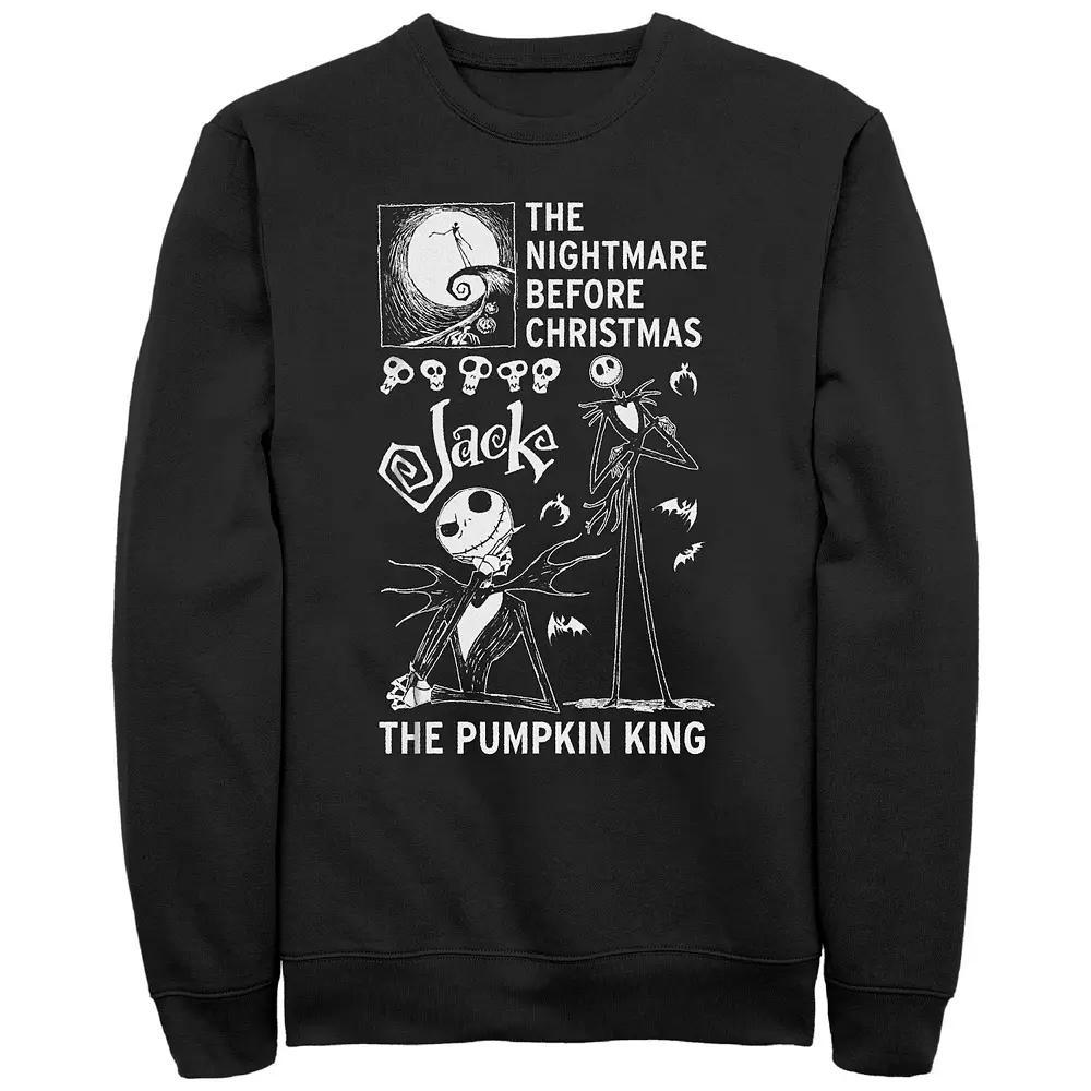 Disney's The Nightmare Before Christmas Jack The Pumpkin King Men's Graphic Fleece, Size: XXL, Black Product Image