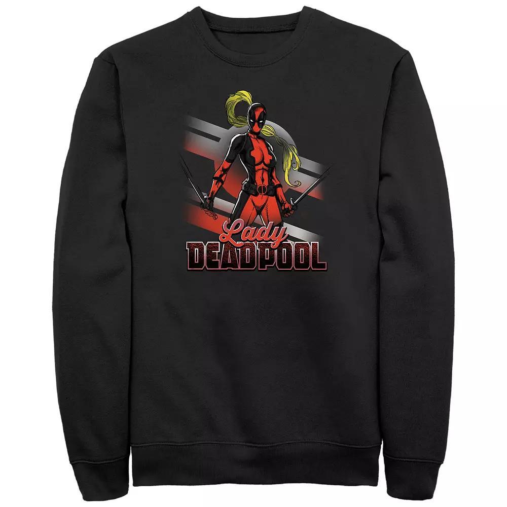 Big & Tall Marvel Lady Deadpool Poster Graphic Fleece, Men's, Size: XL Tall, Black Product Image