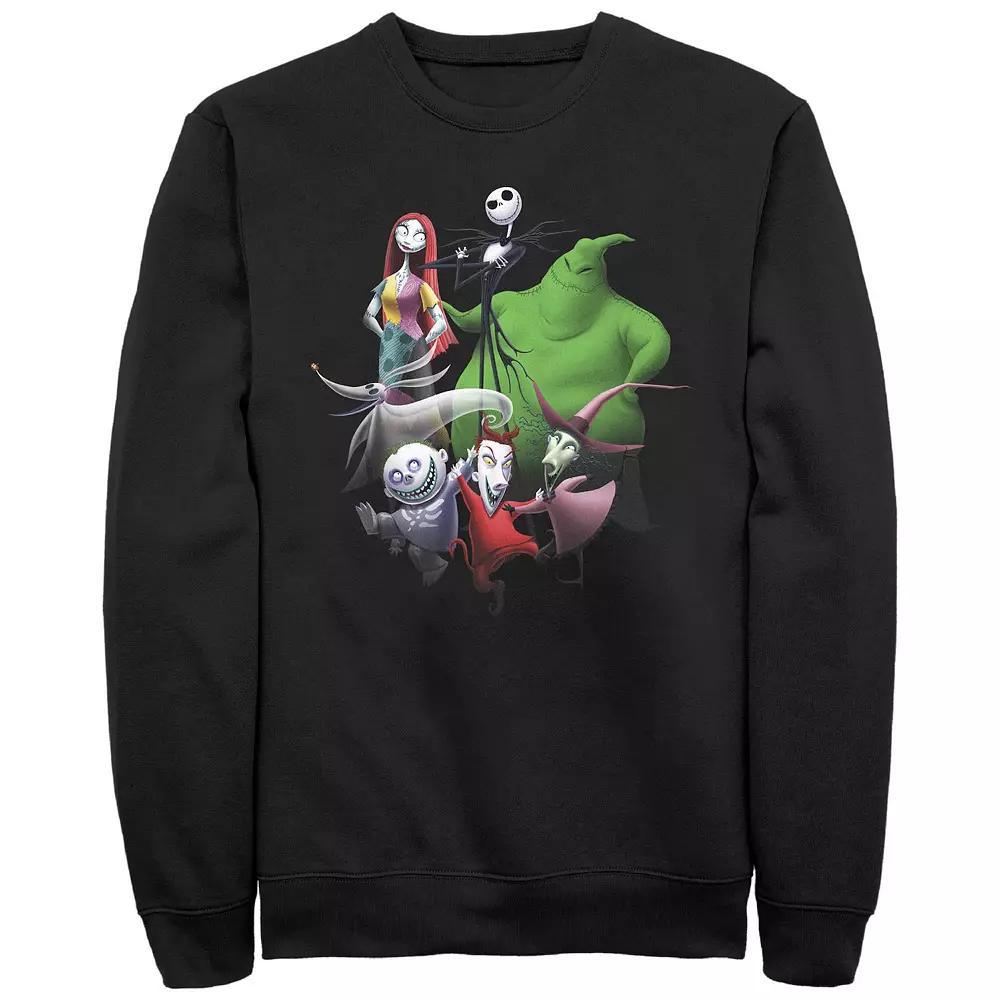 Disney's The Nightmare Before Christmas Group Shot Men's Graphic Fleece, Size: Large, Black Product Image