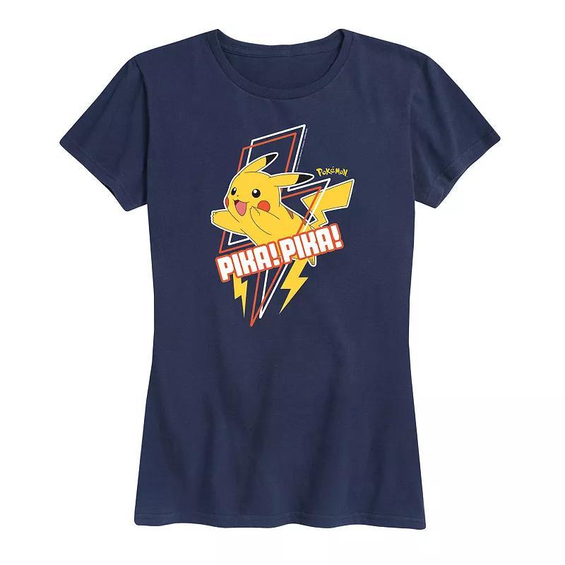Plus Pokemon Pika Pika Graphic Tee, Women's, Size: 3XL, Black Product Image