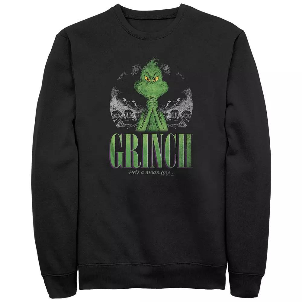 Big & Tall Dr. Seuss Grinch He Is A Mean One Graphic Fleece, Men's, Size: 3XL Tall, Black Product Image