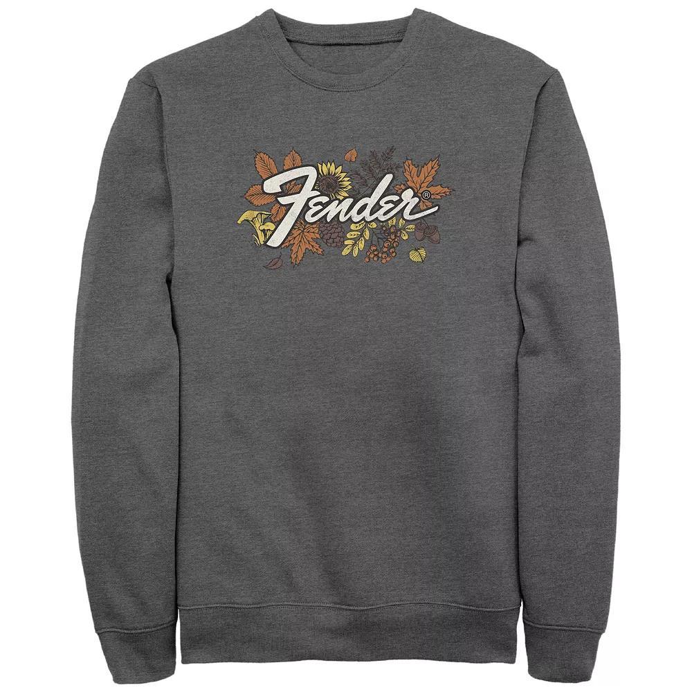 Men's Fender Autumn Leaves Logo Graphic Fleece, Size: XL, Grey Heather Product Image