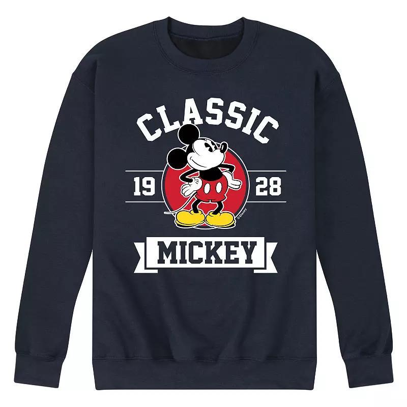 Disneys Mickey Mouse Mens Classic 1928 Fleece Sweatshirt Blue Product Image