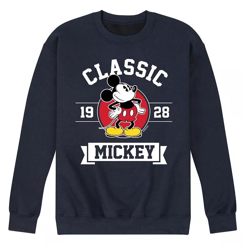 Disneys Mickey Mouse Mens Classic 1928 Fleece Sweatshirt Blue Product Image