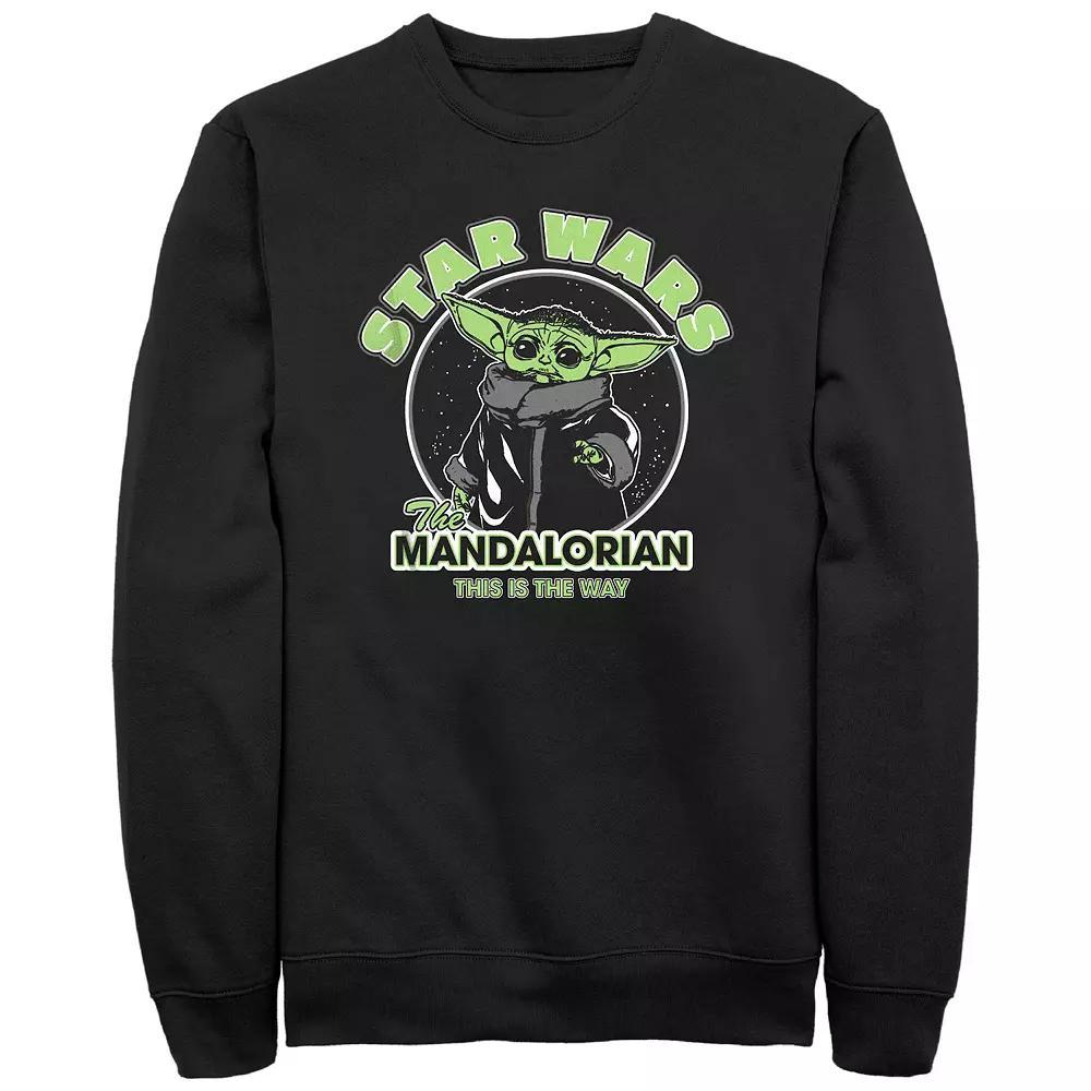 Men's The Mandalorian The Child This Is The Way Graphic Fleece, Size: Large, Black Product Image