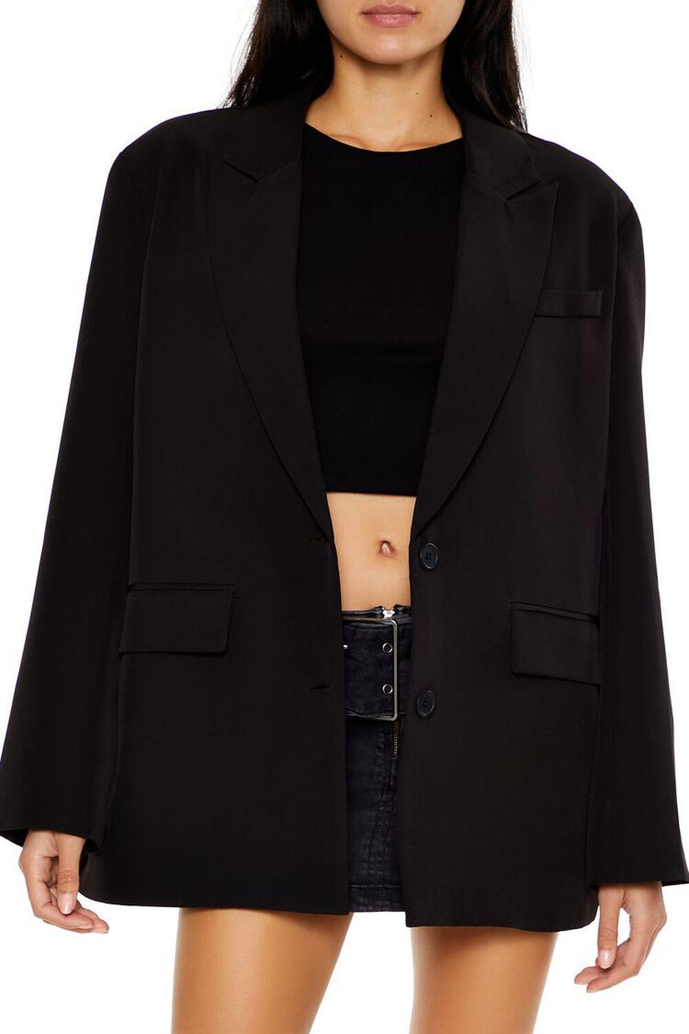 Boxy Peak Lapel Blazer | Forever 21 Product Image