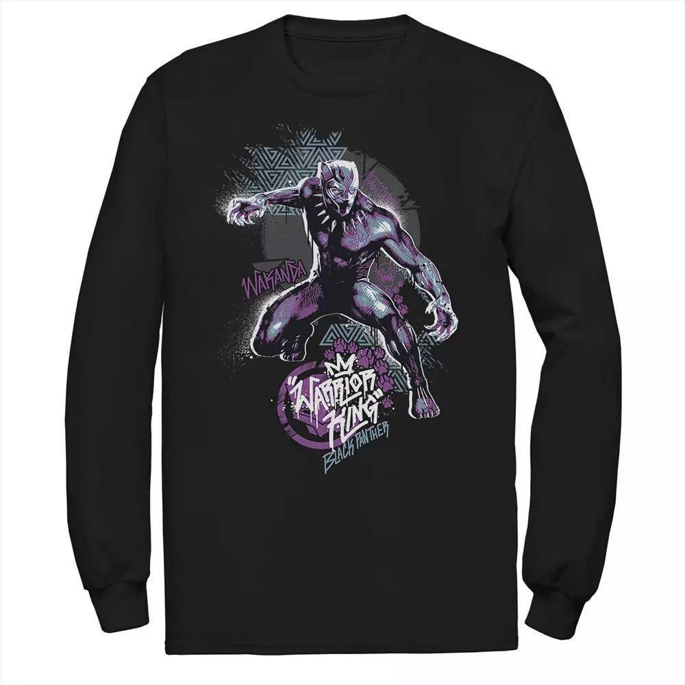 Men's Marvel Black Panther Movie Warrior King Graffiti Pop Tee, Size: Medium Product Image